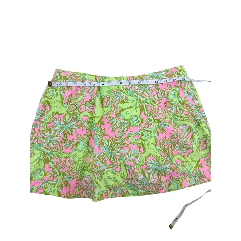 Lilly Pulitzer Madison Skort Chimply Chic Monkey Print Size M